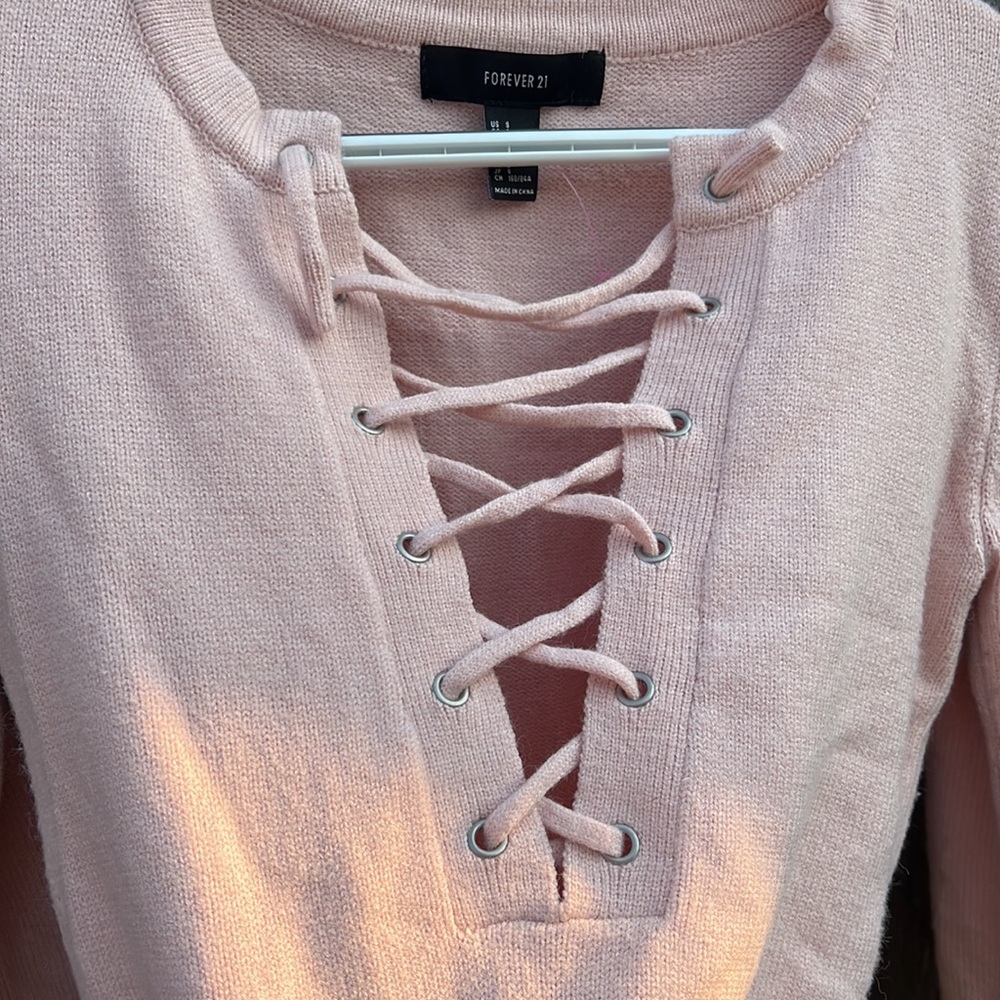 Forever 21 Women viscose blended Sweater Crop Top size small - Picture 5 of 7